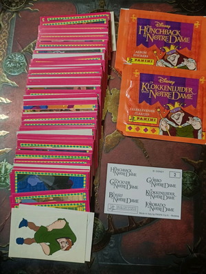 Συμπληρωμένο ακολλητό σετ Panini The Hunchback of Notre Dame με δύο πακέτα