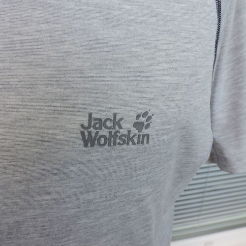 Jack Wolfskin Mens Grey Outdoor Round Neck Tee Size XXL like new