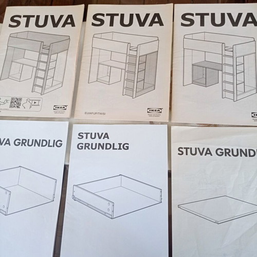 STUVA (SMÅSTAD) loft bed with desk, bookshelf, wardrobe & drawers 90x200 cm