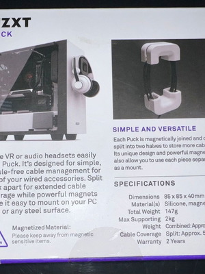 NZXT Puck white headphone stand new