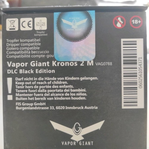 Kronos 2M 25mm DLC Black Edition used by Vapor Giant