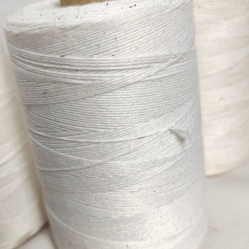 Set of 3 white mixed twine spools 1mm like new for DIY