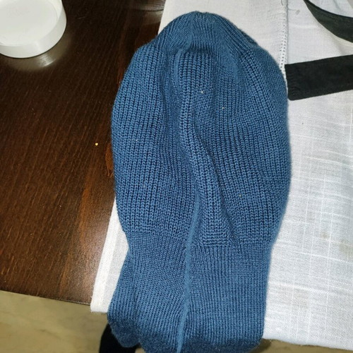 Blue full face mask for police or military, new size L