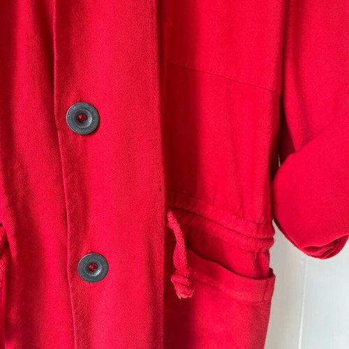 Unisex spring jacket red like new, cotton