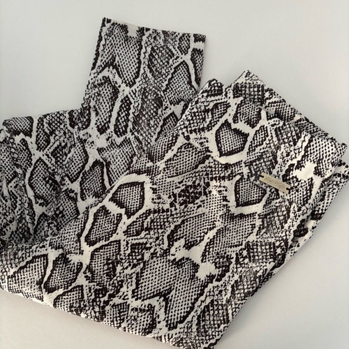 Kendal + Kylie Snake Print Leggings Like New, White and Grey