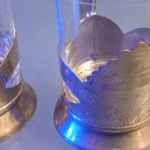 Antique glasses from Russia like new, set of 2