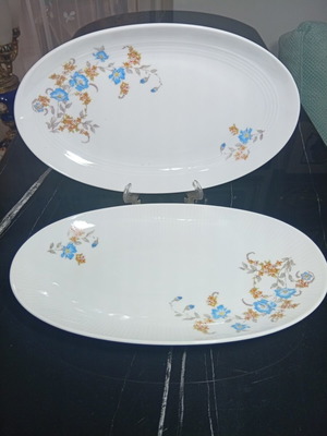 Vintage Seltmann Weiden Bavaria set of 2 small oval porcelain platters new