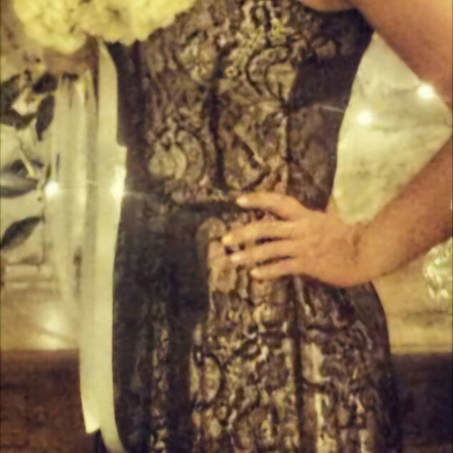Lynne maxi evening dress black like new with lace
