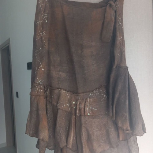 Midi brown flared skirt like new