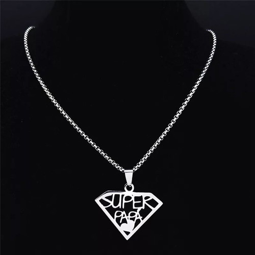 Super Papa necklace stainless steel new