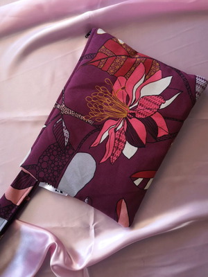 Handmade wrist bag new, colorful cotton canvas