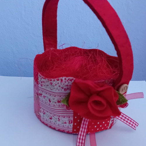 Fabric decorative basket for Easter eggs like new