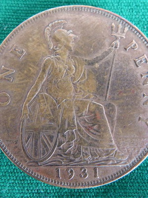 One Penny 1931 used, in very good condition