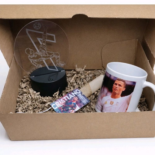 Ronaldo candle set with LED light and mug new