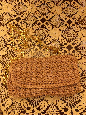 Handmade knitted bag new 18x10cm