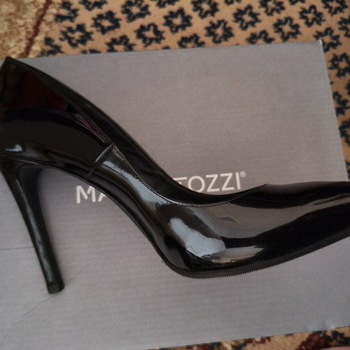 Xaris Kazakos black patent leather pumps, size 40, made in Italy