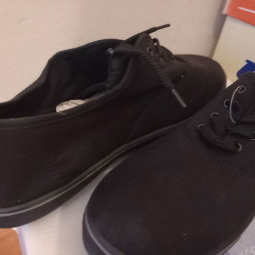 Black canvas shoes size 45