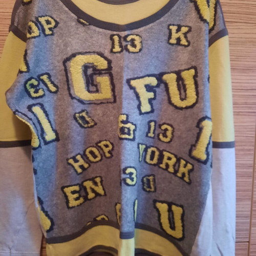 Intimissimi long-sleeve blouse used, gray and yellow, size L