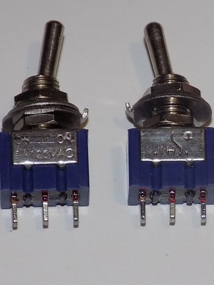 Mini toggle switch new, 2 positions, 3 pins ON-ON