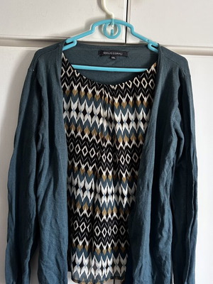 Emilio Corali 2-in-1 blouse and cardigan with integrated top XXL