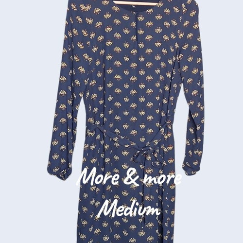 More & More navy dress size 38 like new with print and belt