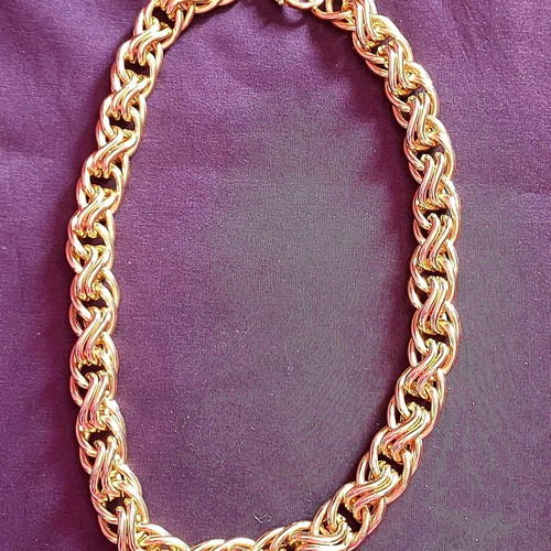Women's chain with double steel weave gold color like new
