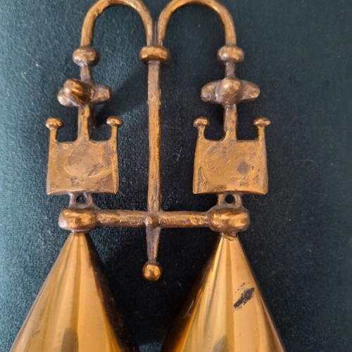 Double brass bell used vintage likely work by Muharos Lajos