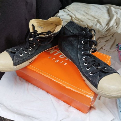 Canvas boots used size 42 gray and black
