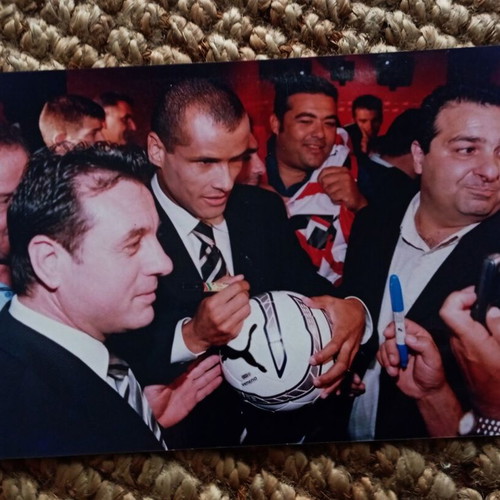 Rivaldo authentic photo Puma Karaiskaki Stadium 2004 like new