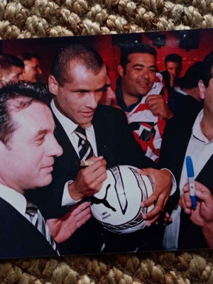 Φωτογραφία Ριβάλντο αυθεντική Puma στάδιο Καραϊσκάκη 2004 σαν καινούργιο