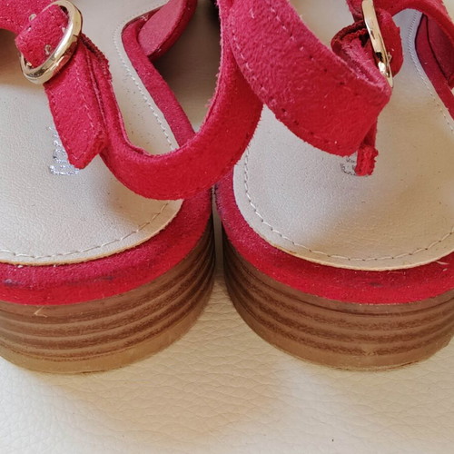 Red ballerina flats, size 40, 25 cm insole