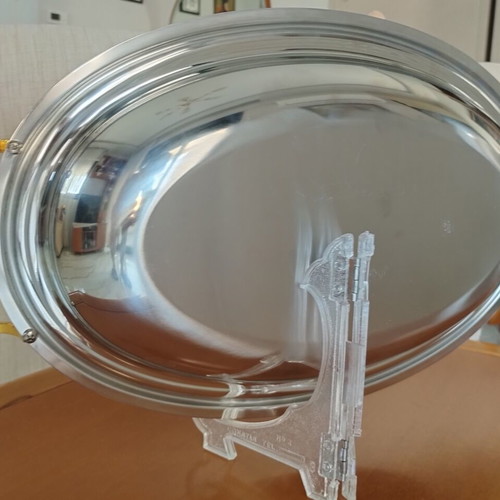 Freddi Italian Serving Tray Inox 18/10 & 24K Gold Like New