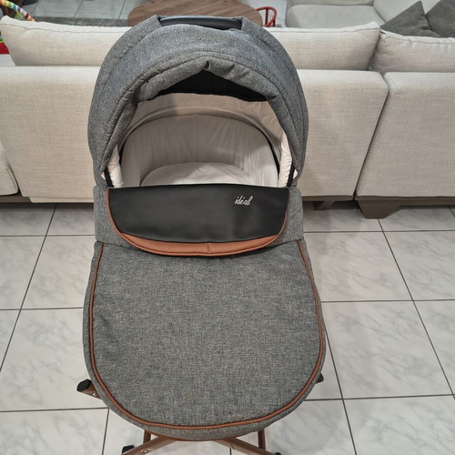 Bexa Ideal New Baby Bassinet with Rolling Base and 100% Latex Mattress, Foxy Grey In9