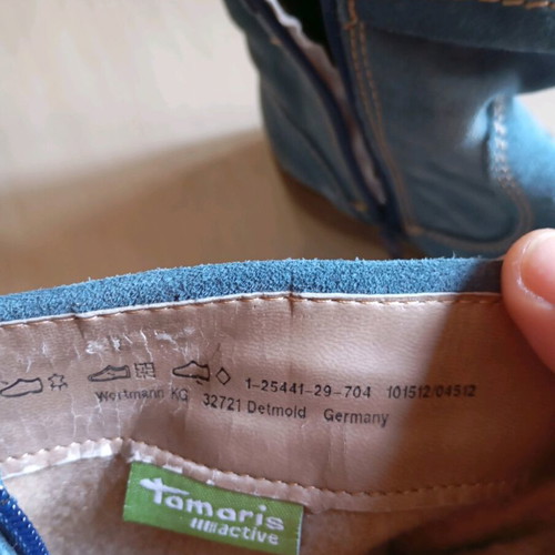 Tamaris boots used, blue, size 37