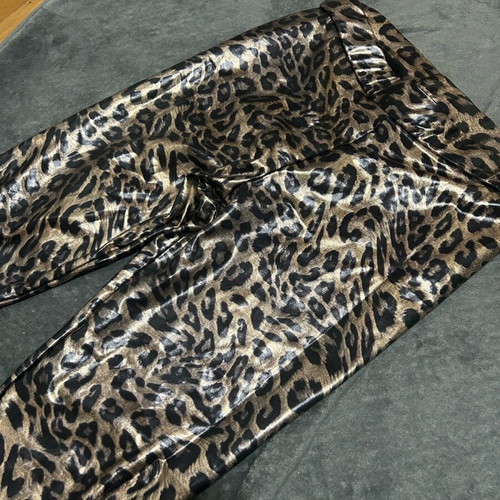 H&M leggings gold leopard like new, shiny