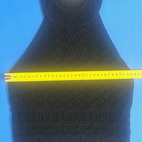 Stradivarius Y2K Black Halter-neck Knit Top Size S like new