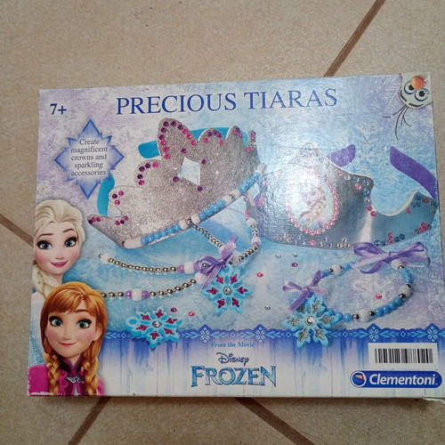 Frozen craft set used, includes beads, rhinestones, and glitter
