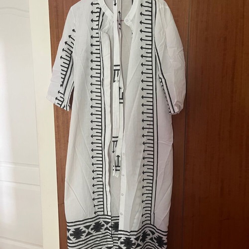 Morena Spain long cover-up dress with 3/4 sleeves