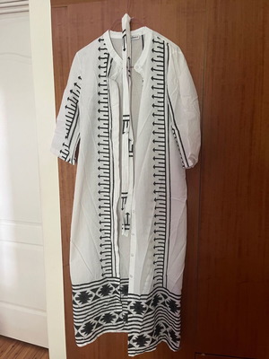 Morena Spain long cover-up dress with 3/4 sleeves