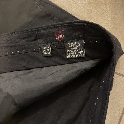 Zara men's pants XL black like new