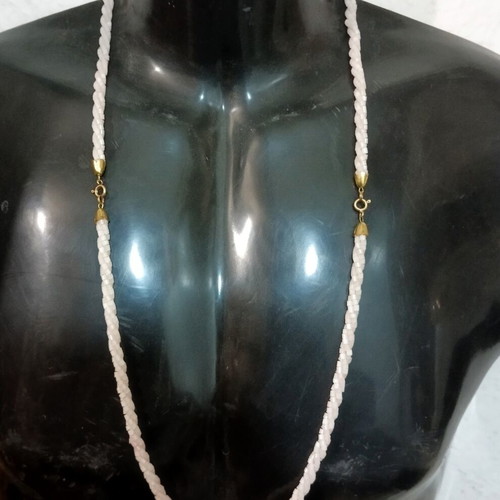 Summer Necklace with Stone Woven Beads like new