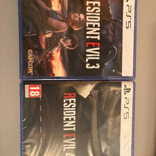 Resident Evil 3 and 4 PS5 games, sealed bundle