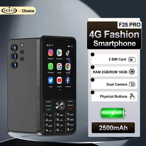 Servo F25 Pro Android smartphone new, 4G, GPS, dual SIM, physical buttons