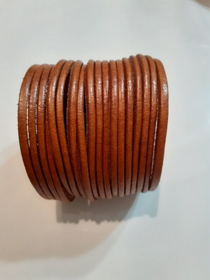 Multi-Strand Leather Cuff Bracelet, brown