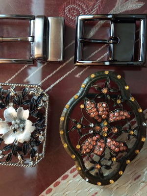 Four belt buckles