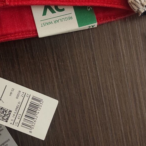 Shorts for 2-year-olds new, Benetton red jeans and BabyBol cream striped