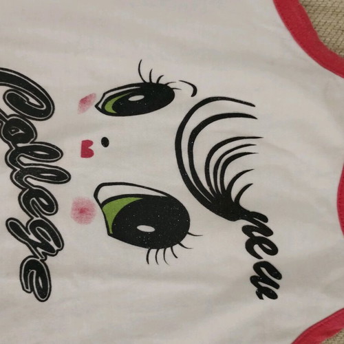 Girls' sleeveless top used, white, size 6