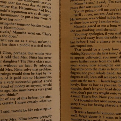 Memoirs of a Geisha used, pocket edition, broken in the middle