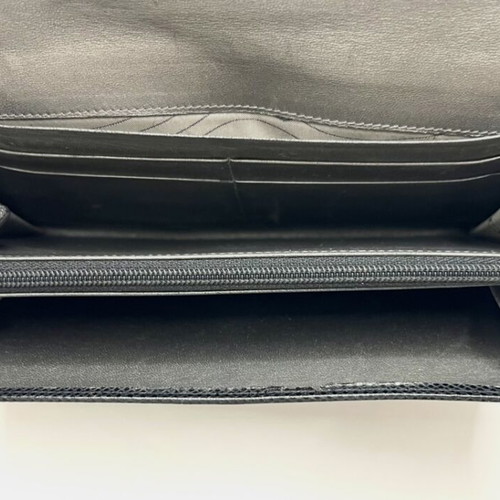 Montblanc black leather wallet used