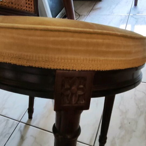 Varagki dining chairs used, set of 6 with velvet seat